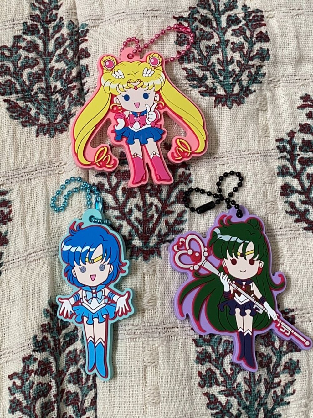 SAILOR MOON STORE Official Rubber Keychain | Sailor Moon, Mercury & Pluto